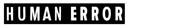 Human Error font preview